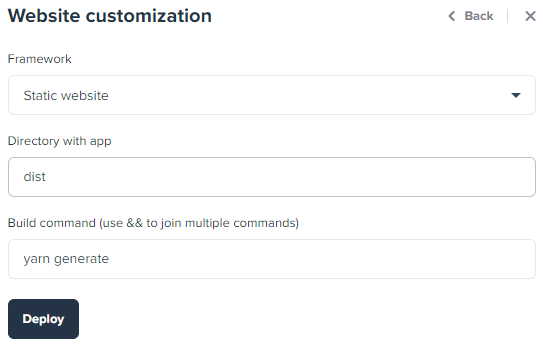 Build configuration